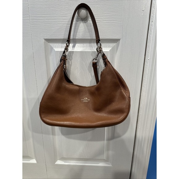 Coach Handbags - Coach Brown Harley Pebble Leather Hobo Shoulder Bag F38259